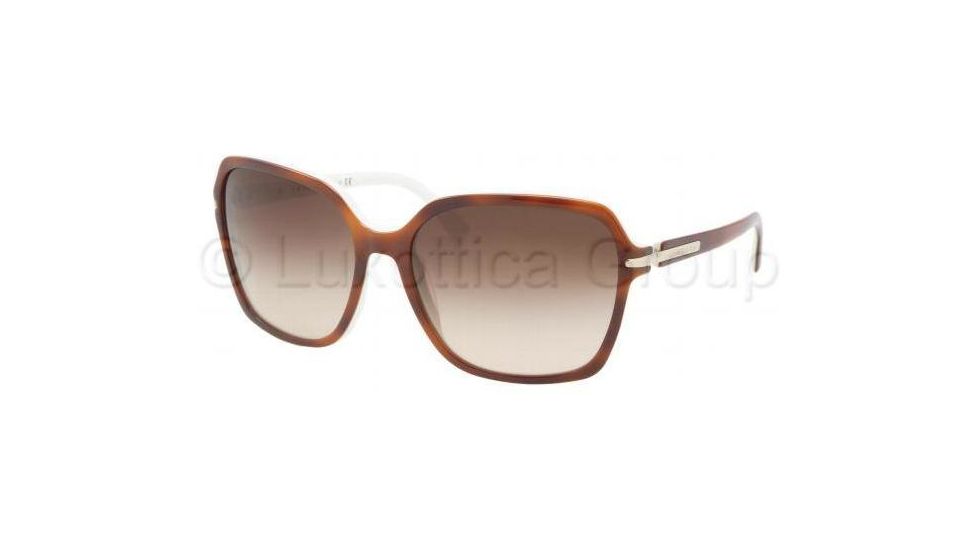 Prada PR18NS Sunglasses ACN6S1-6117 - Top Light Havana/Ivory Brown Gradient