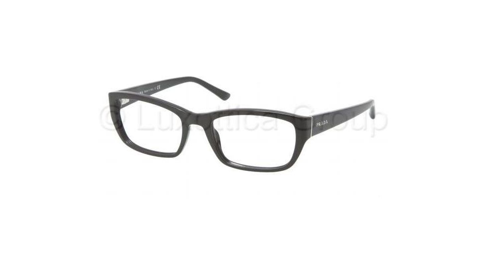 Prada PR18OV Single Vision Prescription Eyeglasses 1AB1O1-5418 - Black Frame
