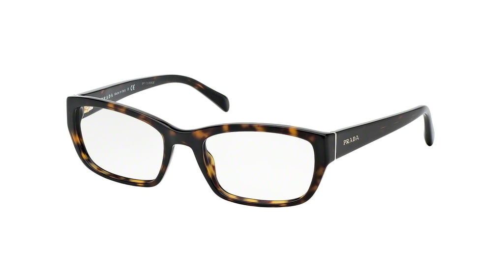 Prada PR18OV Prescription Eyeglasses 2AU1O1-52 - Havana Frame