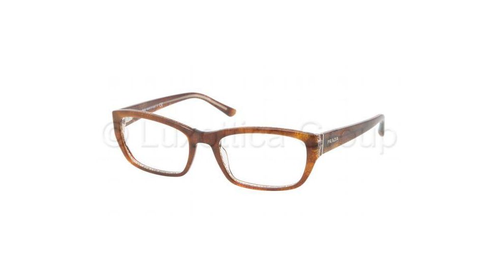 Prada PR18OV Single Vision Prescription Eyeglasses BF41O1-5418 - , Demo Lens Lenses