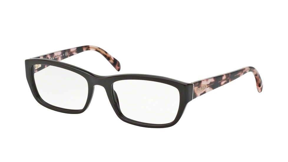 Prada PR18OV Prescription Eyeglasses DHO1O1-52 - Dark Brown Frame