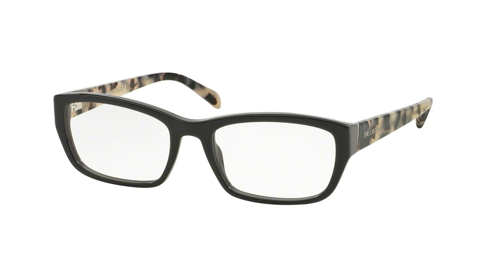Prada PR18OV Prescription Eyeglasses TFN1O1-54 - Opal Grey/grey Frame