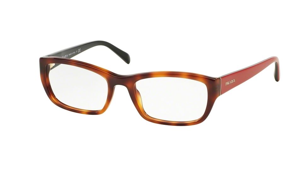 Prada PR18OV Prescription Eyeglasses TKR1O1-54 - Havana Frame