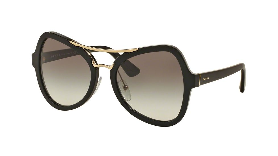 Prada PR18SS Bifocal Prescription Sunglasses PR18SS-1AB0A7-55 - Lens Diameter 55 mm, Frame Color Black