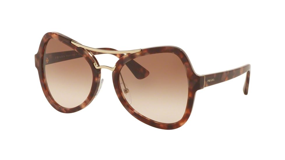 Prada PR18SS Bifocal Prescription Sunglasses PR18SS-UE00A6-55 - Lens Diameter 55 mm, Frame Color Spotted Brown Pink