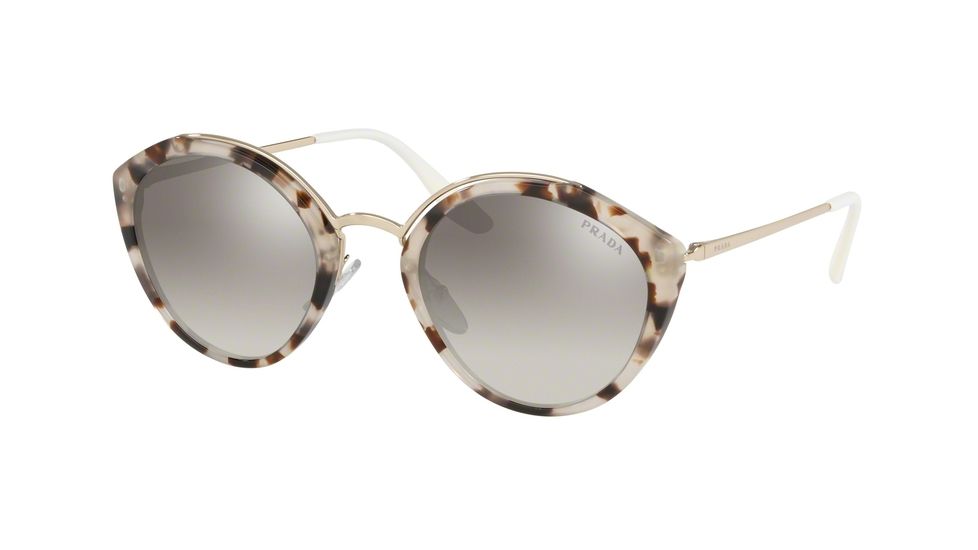 Prada PR18US Bifocal Prescription Sunglasses, 53mm, Spotted Opal Brown/pale Gold, PR18US-UAO5O0-53-BI