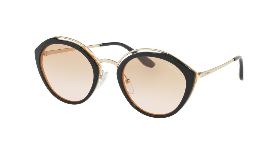 Prada PR18US Bifocal Prescription Sunglasses PR18US-WU0232-53 - Lens Diameter 53 mm, Frame Color Blue/Yellow/Pale Gold