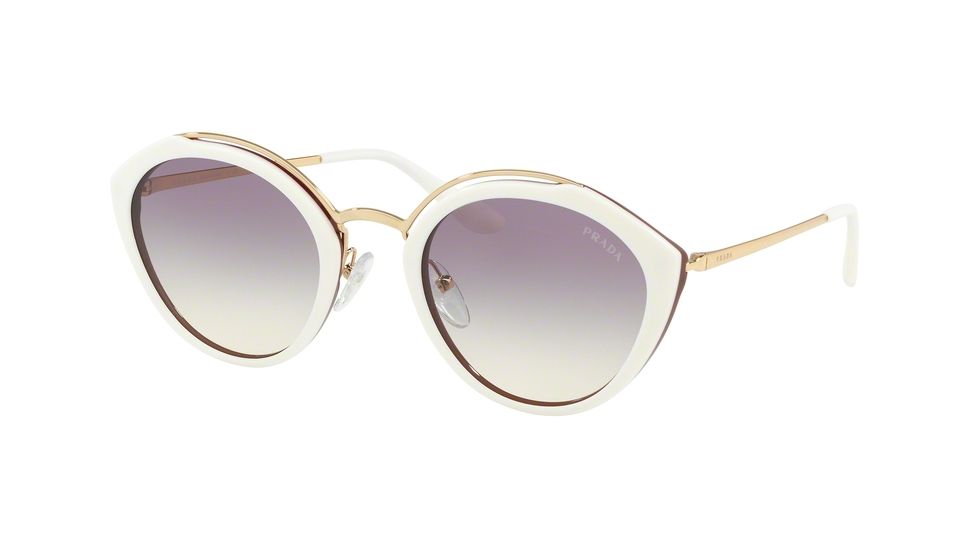 Prada PR18US Bifocal Prescription Sunglasses PR18US-YNC226-53 - Lens Diameter 53 mm, Frame Color Ivory/Boredaux/Gold