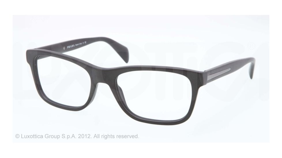Prada PR19PV Bifocal Prescription Eyeglasses 1BO1O1-53 - Matte Black Frame