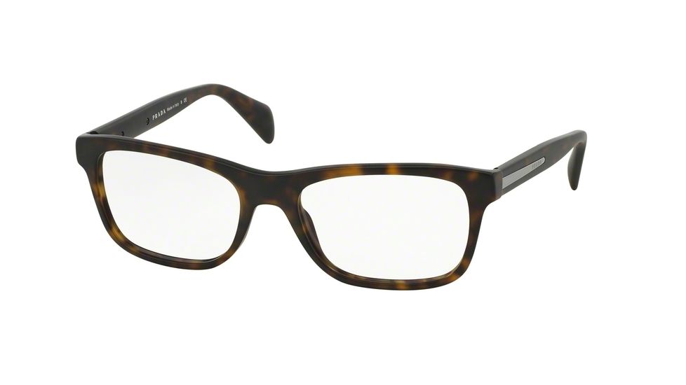 Prada PR19PV Bifocal Prescription Eyeglasses HAQ1O1-55 - Matte Havana Frame