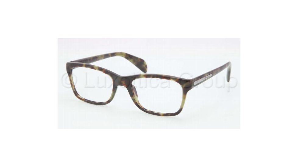 Prada PR19PV Bifocal Prescription Eyeglasses LAB1O1-5318 - Green Havana Frame