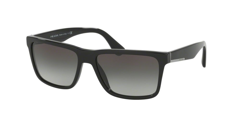 Prada PR19SS Single Vision Prescription Sunglasses PR19SS-1AB0A7-59 - Lens Diameter 59 mm, Frame Color Black