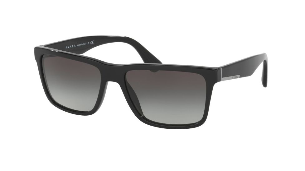 Prada PR19SSF Single Vision Prescription Sunglasses PR19SSF-1AB0A7-59 - Lens Diameter 59 mm, Frame Color Black