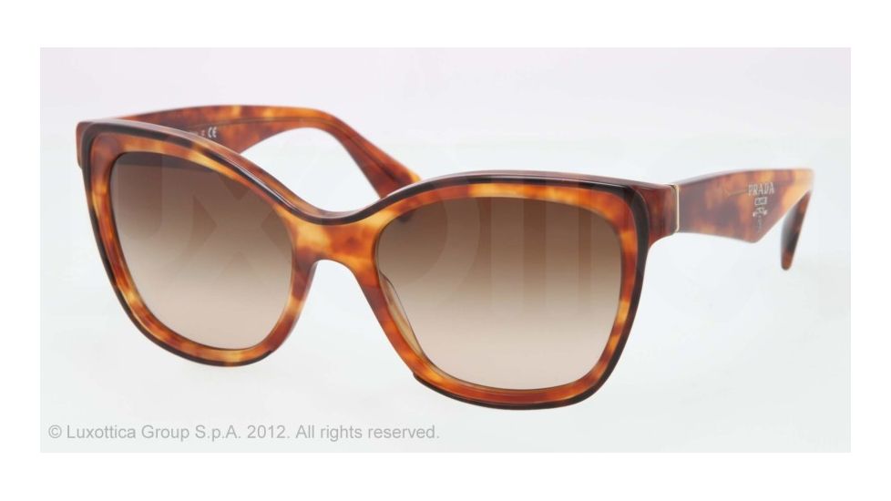Prada PR20PS Progressive Prescription Sunglasses PR20PS-NAK6S1-56 - Lens Diameter 56 mm, Frame Color Top Havana/light Havana