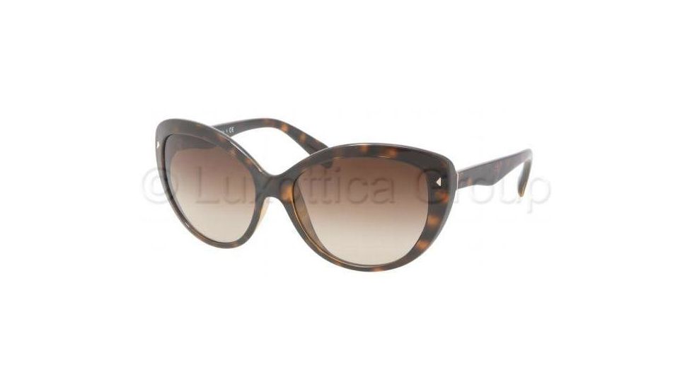 Prada PR21NS Sunglasses 2AU6S1-5816 - Havana Frame, Brown Gradient Lenses, 58mm Lens Diameter