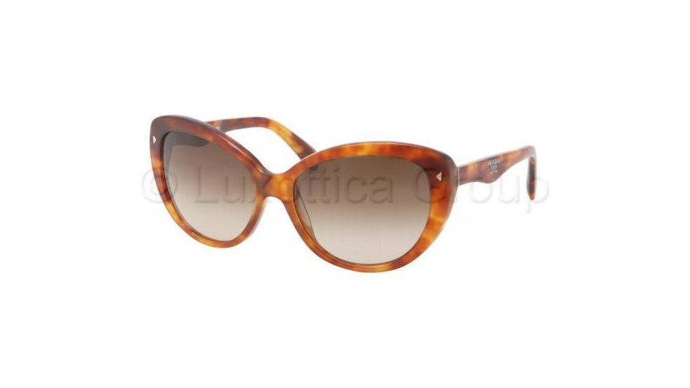Prada PR21NS Sunglasses 4BW6S1-5816 - Light Havana Frame, Brown Gradient Lenses