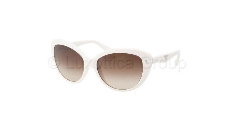 Prada PR21NS Sunglasses 7S36S1-5816 - Ivory Frame, Brown Gradient Lenses, 58mm Lens Diameter