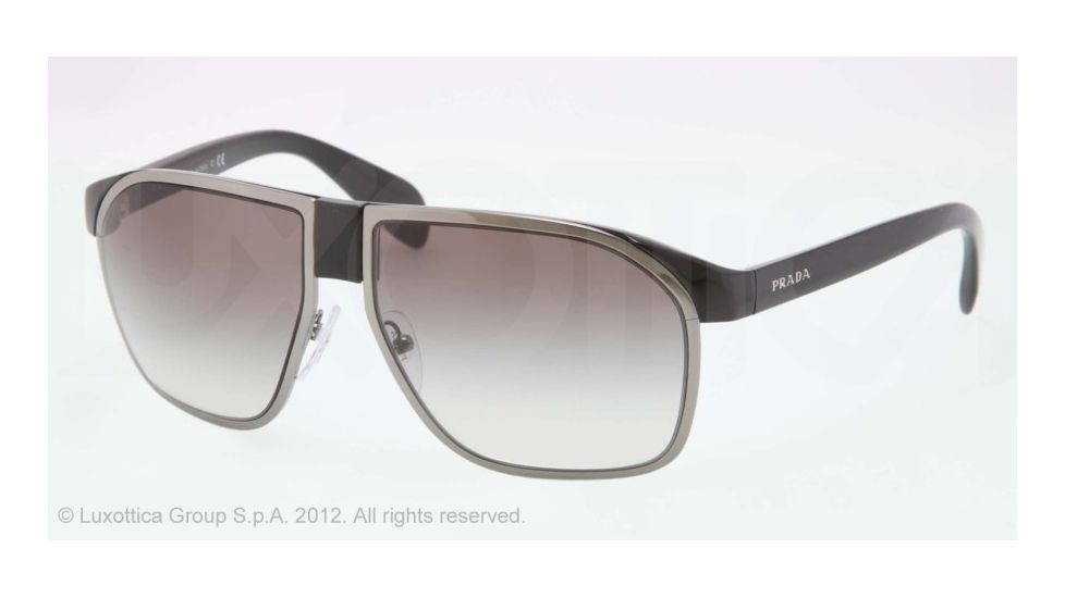 Prada PR21PS Sunglasses 1AB0A7-58 - Black/Gunmetal Frame, Gray Gradient Lenses