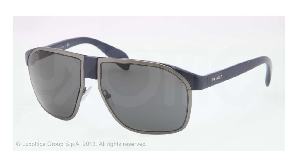 Prada PR21PS Sunglasses MA31A1-58 - Matte Blue/matte Gunmetal Frame, Gray Gradient Lenses