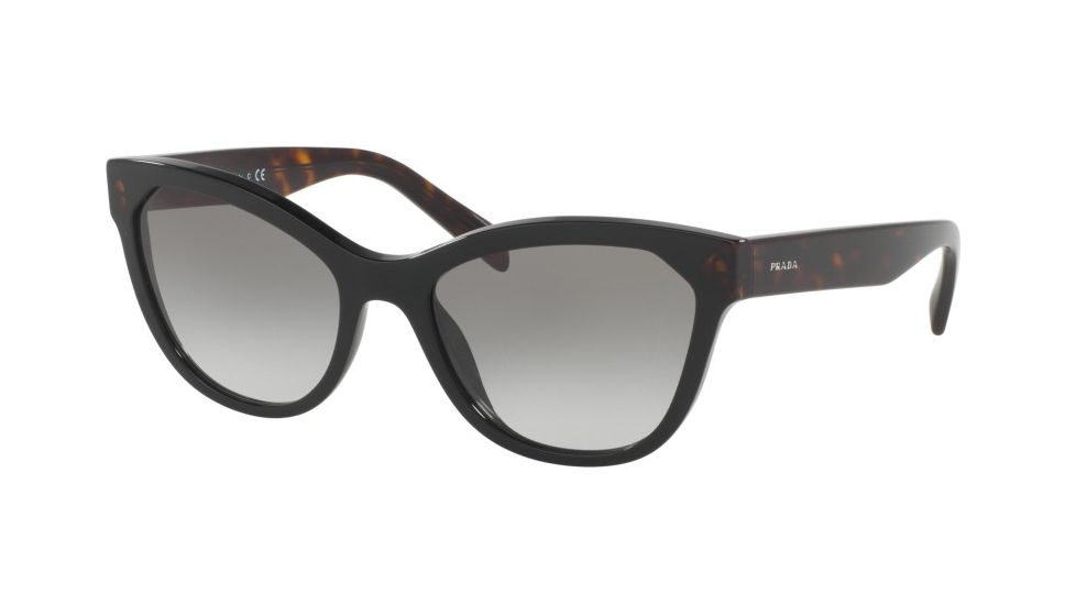 Prada PR21SS Sunglasses 1AB0A7-56 - Black Frame, Grey Gradient Lenses