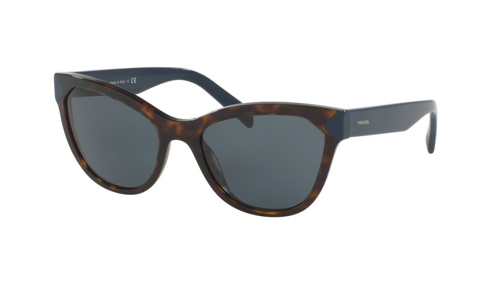 Prada PR21SSF Single Vision Prescription Sunglasses PR21SSF-2AU2K1-56 - Lens Diameter 56 mm, Frame Color Havana