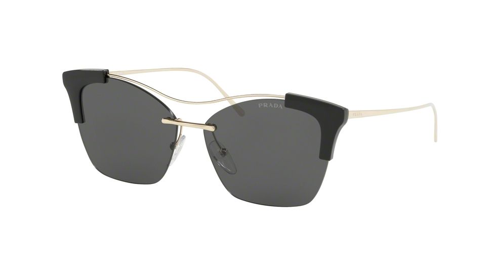 Prada PR21US Sunglasses KUI5S0-56 - Pale Gold Frame, Grey Lenses