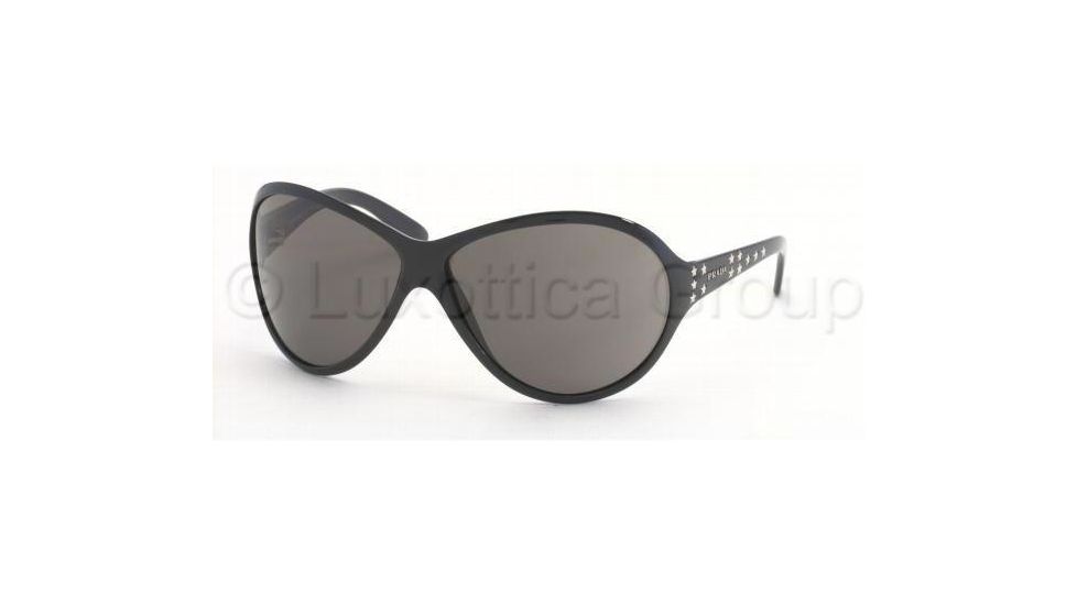 Prada PR22GS Sunglasses 1AB1A1-6513 - Gloss Black Gray