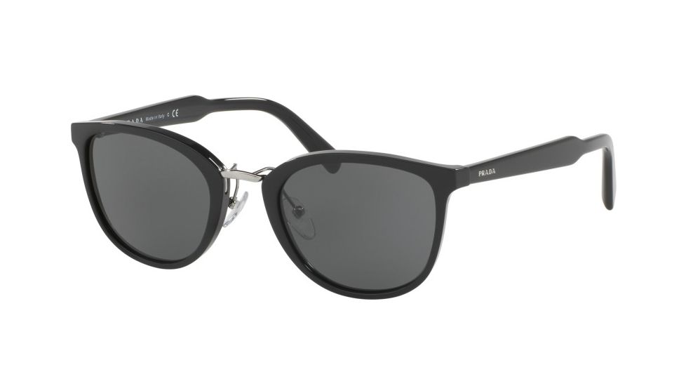 Prada PR22SS Sunglasses 1AB1A1-52 - Black Frame, Gray Lenses
