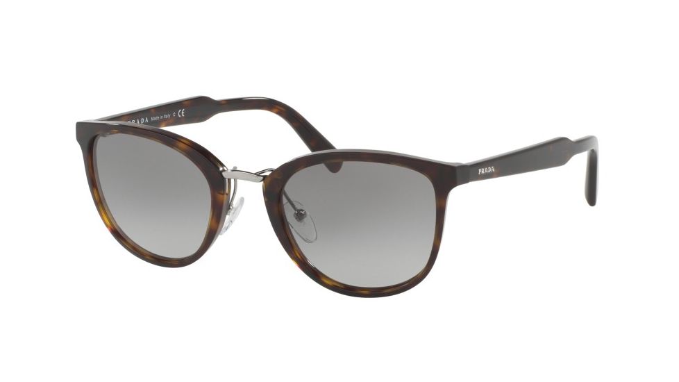 Prada PR22SS Sunglasses 2AU3M1-52 - Havana Frame, Grey Gradient Lenses