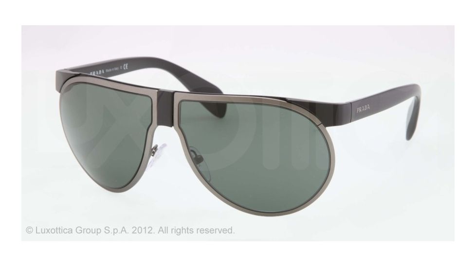 Prada PR23PS Single Vision Prescription Sunglasses PR23PS-1BO3O1-62 - Lens Diameter 62 mm, Lens Diameter 62 mm, Frame Color Matte Black/matte Gunmet