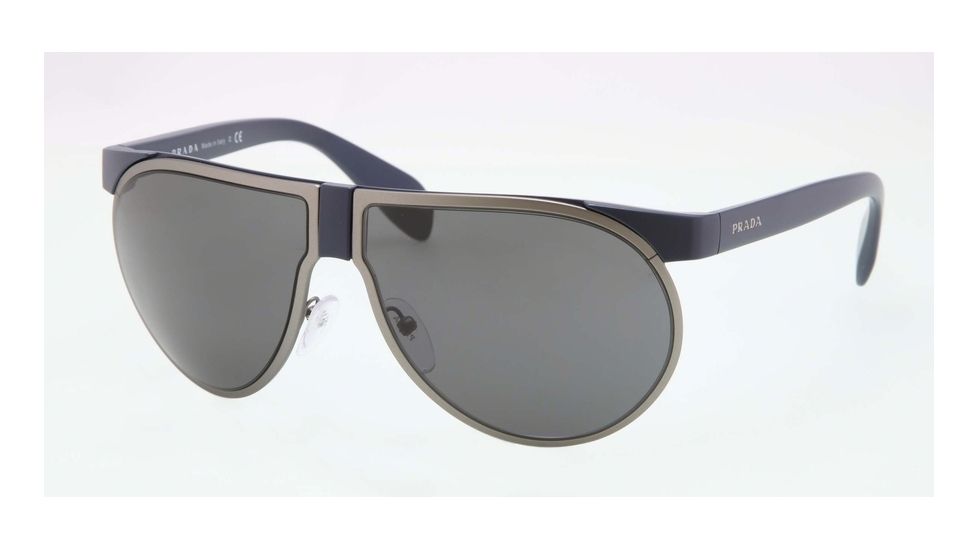 Prada PR23PS Single Vision Prescription Sunglasses PR23PS-MA31A1-62 - Lens Diameter 62 mm, Lens Diameter 62 mm, Frame Color Matte Blue/matte Gunmetal