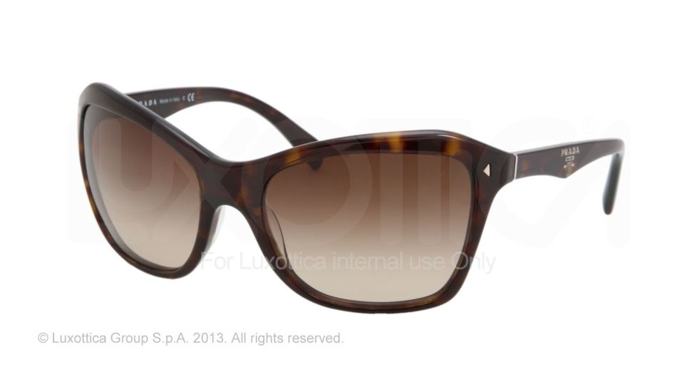 Prada SWING PR24NS Single Vision Prescription Sunglasses PR24NS-2AU6S1-61 - Lens Diameter 61 mm, Frame Color Havana