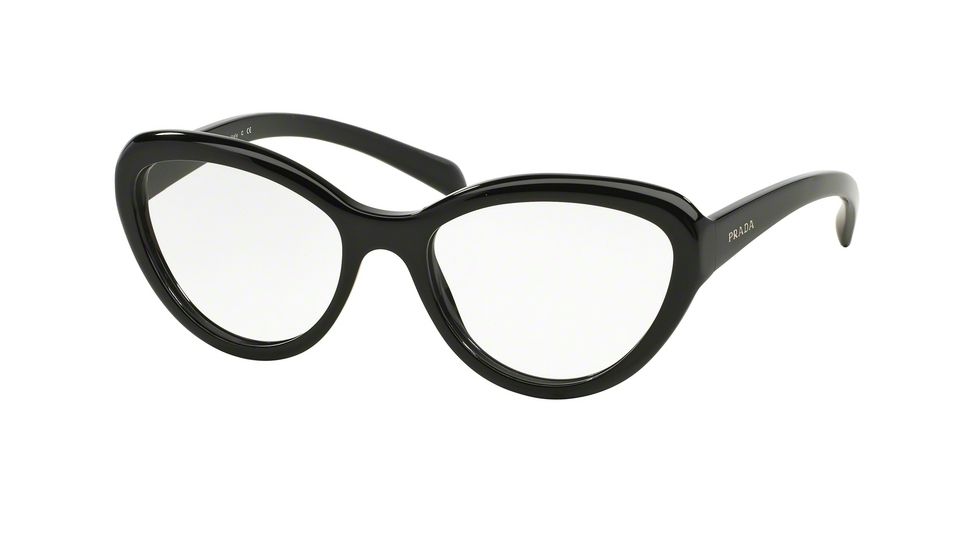 Prada PR25RV Bifocal Prescription Eyeglasses 1AB1O1-52 - Black Matte Inside Frame