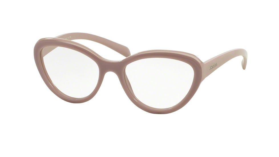 Prada PR25RV Bifocal Prescription Eyeglasses TKP1O1-54 - Opal Pink On Matte Pink Frame
