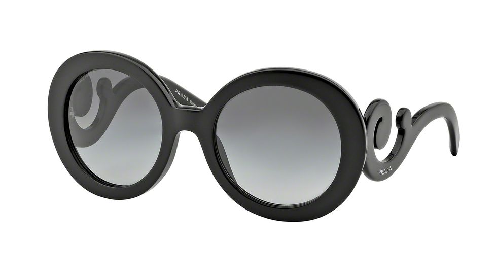 Prada PR27NSA Sunglasses 1AB3M1-55 - Gloss Black Frame, Grey Gradient Lenses