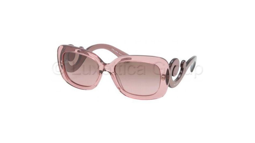 Prada PR27OS Sunglasses CAI5P1-5400 - Transparent Pink Frame, Violet Gradient Lenses