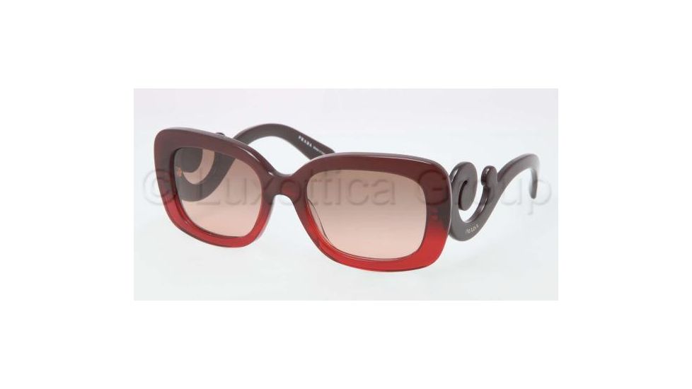 Prada PR27OS Sunglasses MAX0A5-5419 - Red Gradient Frame, Brown Gradient Lenses