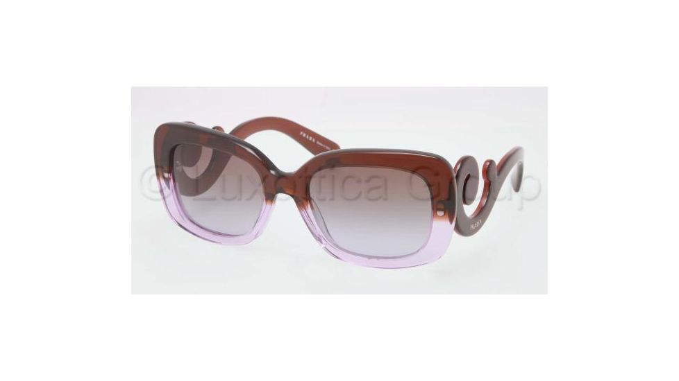 Prada PR27OS Sunglasses OAY6P1-5419 - Brown Gradient Violet Frame, Brown Gradient Lenses