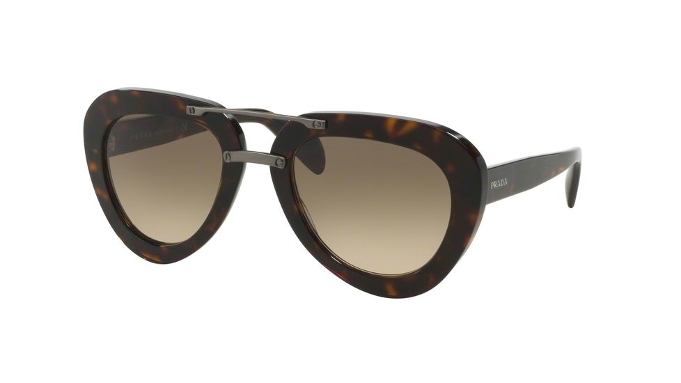 Prada PR28RSF Progressive Prescription Sunglasses PR28RSF-2AU3D0-52 - Lens Diameter 52 mm, Frame Color Havana