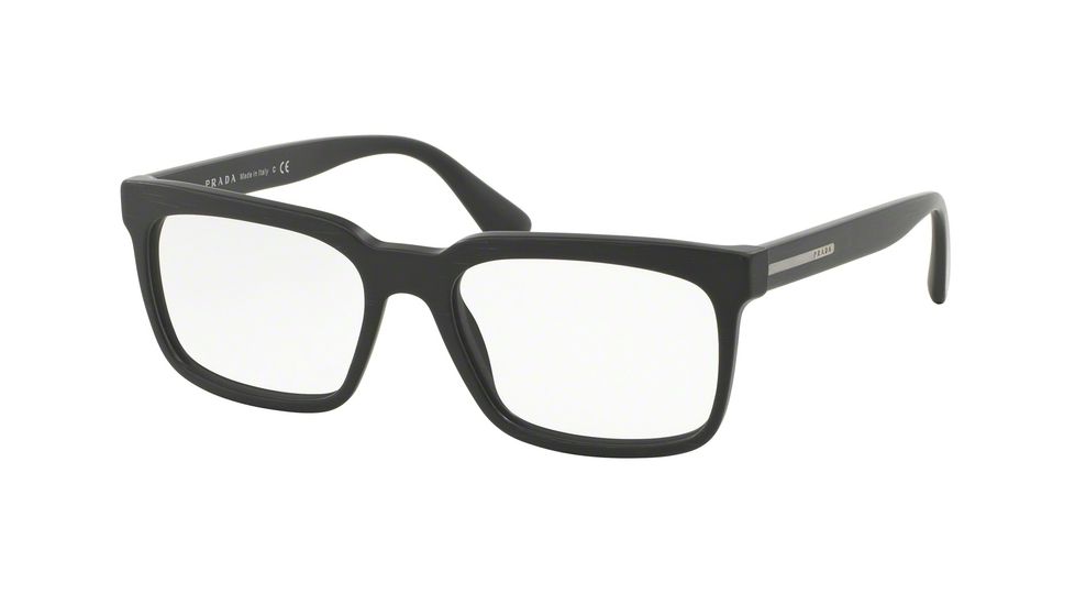 Prada PR28RV Single Vision Prescription Eyeglasses TV41O1-54 - Matte Brushed Grey Frame
