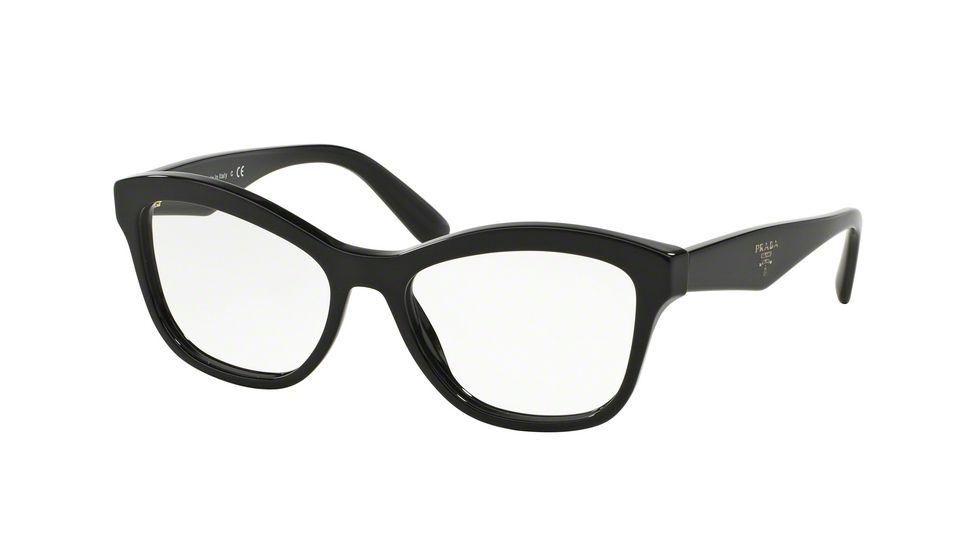 Prada PR29RVF Single Vision Prescription Eyeglasses 1AB1O1-54 - Black Frame