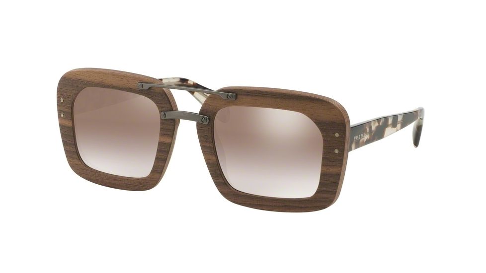 Prada PR30RS Single Vision Prescription Sunglasses PR30RS-IAM4O0-51 - Lens Diameter 51 mm, Frame Color Nut Canaletto