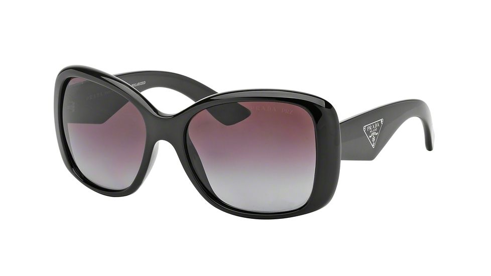 Prada PR32PS Single Vision Prescription Sunglasses PR32PS-1AB2A0-57 - Lens Diameter 57 mm, Frame Color Black
