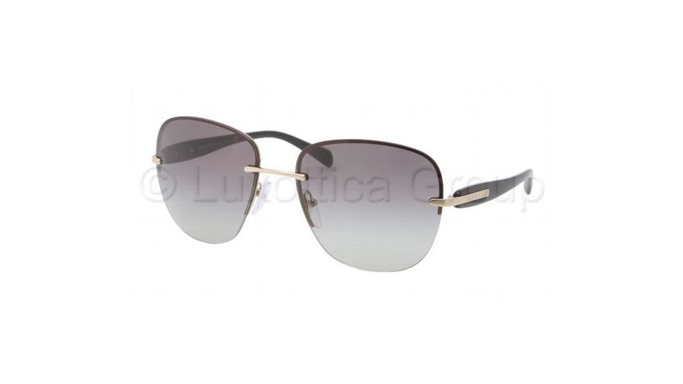 Prada PR50OS Sunglasses ZVN3M1-6017 - Pale Gold Frame, Gray Gradient Lenses