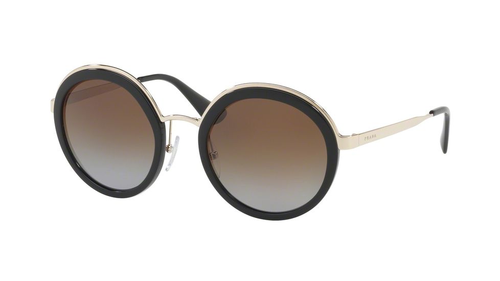 Prada PR50TS Single Vision Prescription Sunglasses PR50TS-1AB6E1-54 - Lens Diameter 54 mm, Frame Color Black