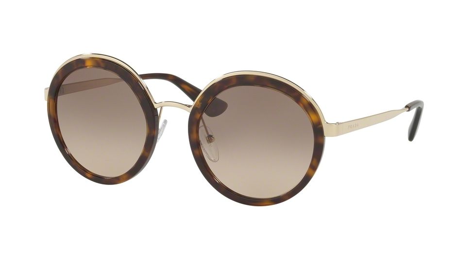 Prada PR50TS Single Vision Prescription Sunglasses, 54mm, Tortoise, PR50TS-2AU3D0-54-SV