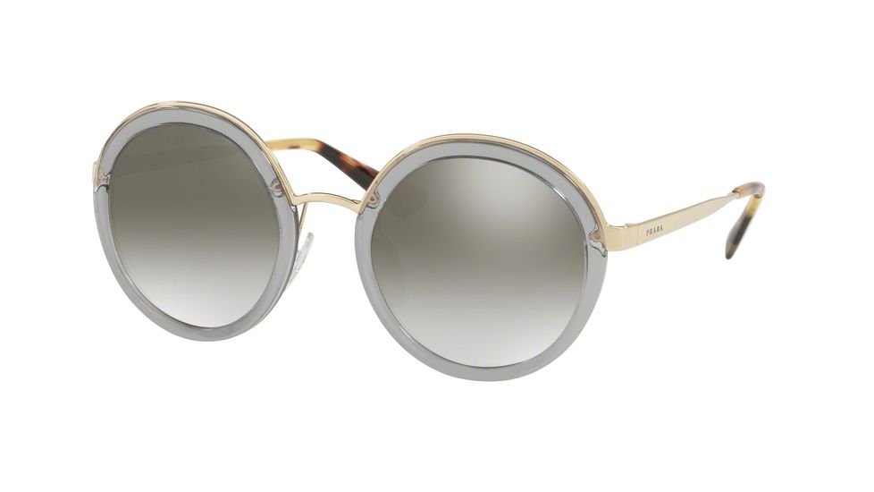 Prada PR50TS Single Vision Prescription Sunglasses PR50TS-BRU4S1-54 - Lens Diameter 54 mm, Frame Color Transparent Grey