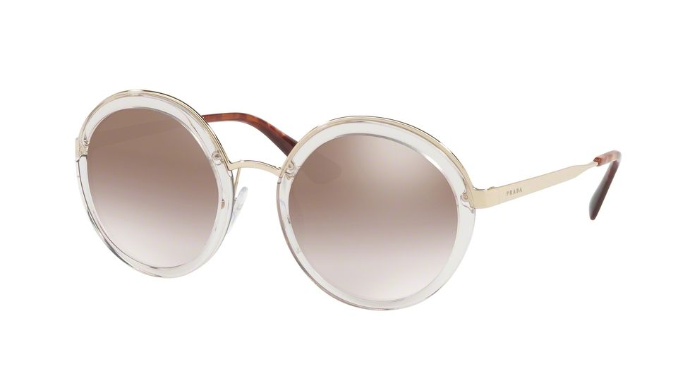 Prada PR50TS Single Vision Prescription Sunglasses PR50TS-VYT4O0-54 - Lens Diameter 54 mm, Frame Color Transparent Brown