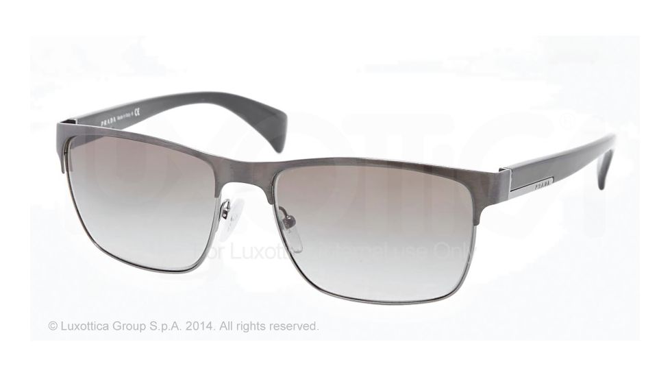 Prada PR51OS Progressive Prescription Sunglasses PR51OS-SL34M1-58 - Lens Diameter 58 mm, Frame Color Brushed Black