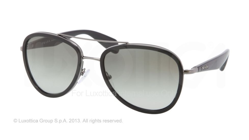 Prada PR51PS Single Vision Prescription Sunglasses PR51PS-5AV3M1-56 - Lens Diameter 56 mm, Frame Color Gunmetal